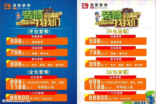 装修公司价格表图片